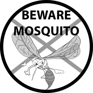 Beware Mosquito Clip Art